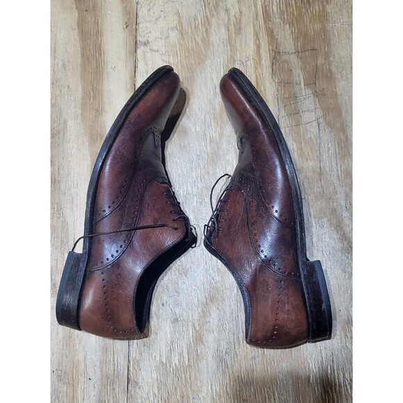 ermenegildo zegna  Wingtip Leather oxford dress shoes men 9D brown main image 5